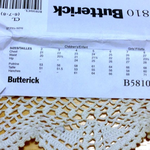 Uncut, factory folded Butterick B5810 girl's sewing pattern - Picture 7 of 10